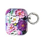 For AirPods 1 / 2 Oil Painting TPU Water Sticker Earphone Case(Purple)
