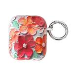 For AirPods 1 / 2 Oil Painting TPU Water Sticker Earphone Case(Red)