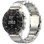 For Gamin 22mm Safety Buckle Pure Titanium Metal Watch Band(Titanium Color)