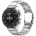 For Gamin 22mm Safety Buckle Pure Titanium Metal Watch Band(Silver)