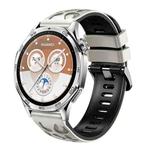 22mm Two Color Printed Silicone Watch Band(Light Sand Black)
