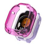 For Redmi Kids Watch Half Coverage Hollow TPU Watch Protective Case(Transparent Rose Red)