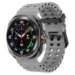 For Samsung Galaxy Watch Ultra 47mm Dual Buckle Colorful Dots Silicone Watch Band(Space Gray)