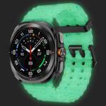 For Samsung Galaxy Watch Ultra 47mm Dual Buckle Colorful Dots Silicone Watch Band(Transparent Luminous)