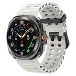 For Samsung Galaxy Watch Ultra 47mm Dual Buckle Colorful Dots Silicone Watch Band(Starlight)