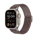 For Apple Watch 46mm / 49mm / 45mm / 44mm Breathable Nylon Fish Line Weaving Watch Band(Smoky Purple)