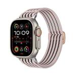 For Apple Watch 46mm / 49mm / 45mm / 44mm Breathable Nylon Fish Line Weaving Watch Band(Pink)