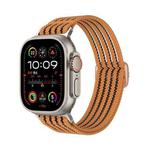For Apple Watch 46mm / 49mm / 45mm / 44mm Breathable Nylon Fish Line Weaving Watch Band(Orange)