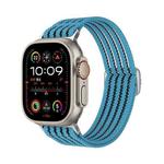 For Apple Watch 46mm / 49mm / 45mm / 44mm Breathable Nylon Fish Line Weaving Watch Band(Sky Blue)