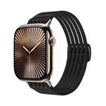 For Apple Watch 42mm / 41mm / 40mm / 38mm Breathable Nylon Fish Line Weaving Watch Band(Black)