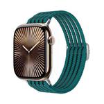 For Apple Watch 42mm / 41mm / 40mm / 38mm Breathable Nylon Fish Line Weaving Watch Band(Teal Green)