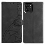 For Motorola Edge 40 Triangles Embossed Leather Phone Case(Black)