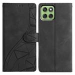 For Motorola Edge 60 Triangles Embossed Leather Phone Case(Black)