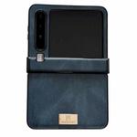 For Huawei Pura X Crazy Horse Texture Three-stage Leather Phone Case(Blue)