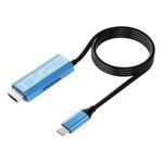 YCE-V286 Type-C to PD3.0 and HDMI 8K Adapter Cable(Blue)