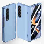 For Samsung Galaxy Z Fold4 5G Integrated Spring Axis Skin Feel Phone Case(Blue)