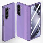 For Samsung Galaxy Z Fold5 5G Integrated Spring Axis Skin Feel Phone Case(Purple)