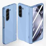 For Samsung Galaxy Z Fold5 5G Integrated Spring Axis Skin Feel Phone Case(Blue)