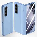 For Samsung Galaxy Z Fold6 5G Integrated Spring Axis Skin Feel Phone Case(Blue)