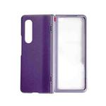 For Samsung Galaxy Z Fold3 5G Integrated Spring Axis Skin Feel Phone Case(Purple)