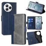 For Xiaomi Civi 5 Pro 5G Contrast Color Side Buckle Leather Phone Case(Blue + Grey)