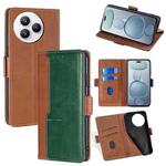 For Xiaomi Civi 5 Pro 5G Contrast Color Side Buckle Leather Phone Case(Light Brown + Green)