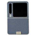 For Huawei Pura X Kevlar Carbon Fiber Ultra-thin Nameplate Shockproof Phone Case(Blue)