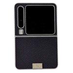 For Huawei Pura X Kevlar Carbon Fiber Ultra-thin Nameplate Shockproof Phone Case(Purple)