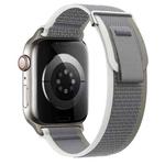 For Apple Watch 46mm / 49mm / 45mm / 44mm xDfind Dual-Section Loop Nylon Watch Band(Green Grey)
