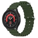 20mm xDfind Ocean Style Silicone Solid Color Watch Band(Green)