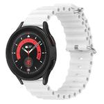 22mm xDfind Ocean Style Silicone Solid Color Watch Band(White)