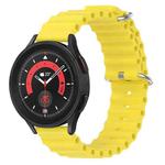 22mm xDfind Ocean Style Silicone Solid Color Watch Band(Yellow)