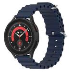 22mm xDfind Ocean Style Silicone Solid Color Watch Band(Dark Blue)
