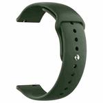 22mm xDfind Pure Color Silicone Watch Band(Dark Green)