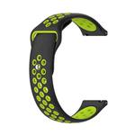 22mm xDfind Two-color Silicone Watch Band(Black Lime Green)