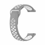 22mm xDfind Two-color Silicone Watch Band(Grey White)