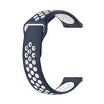 22mm xDfind Two-color Silicone Watch Band(Midnight Blue White)