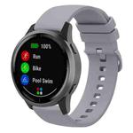 22mm xDfind Flat Pure Color Silicone Watch Band(Grey)