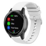 22mm xDfind Flat Pure Color Silicone Watch Band(White)