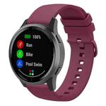 18mm xDfind Flat Pure Color Silicone Watch Band(Wine Red)