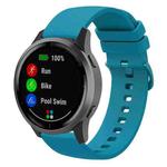18mm xDfind Flat Pure Color Silicone Watch Band(Cyan-blue)
