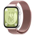 For Huawei Watch Fit3 xDfind Milanese Metal Watch Band(Rose Pink)