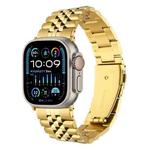 For Apple Watch 46mm / 49mm / 45mm / 44mm Quick Release Five-bead Metal Watch Band(Gold)