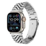 For Apple Watch 46mm / 49mm / 45mm / 44mm Quick Release Five-bead Metal Watch Band(Silver)