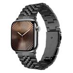 For Apple Watch 42mm / 41mm / 40mm / 38mm Quick Release Five-bead Metal Watch Band(Black)