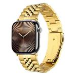 For Apple Watch 42mm / 41mm / 40mm / 38mm Quick Release Five-bead Metal Watch Band(Gold)