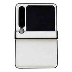 For Huawei Pura X Three-stage Vertical Pattern Solid Color Leather Phone Case(White)
