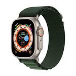 For Apple Watch 46mm / 49mm / 45mm / 44mm xDfind Aline Nylon Loop Watch Band(Army Green)