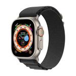For Apple Watch 46mm / 49mm / 45mm / 44mm xDfind Aline Nylon Loop Watch Band(Dark Grey)