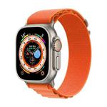 For Apple Watch 46mm / 49mm / 45mm / 44mm xDfind Aline Nylon Loop Watch Band(Orange)